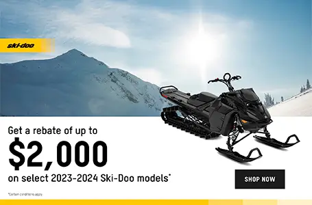 Read more about the article Get a rebate up to $2,000 on Full-Sized 2023-2024 Ski-Doo and Lynx models – Snowmobile